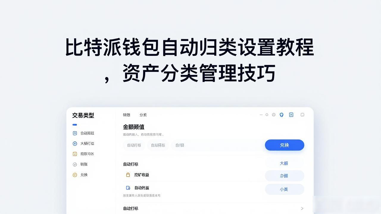 比特派钱包自动归类设置教程，资产分类管理技巧