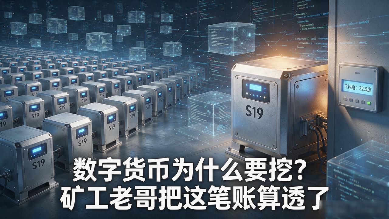 数字货币为什么要挖？矿工老哥把这笔账算透了