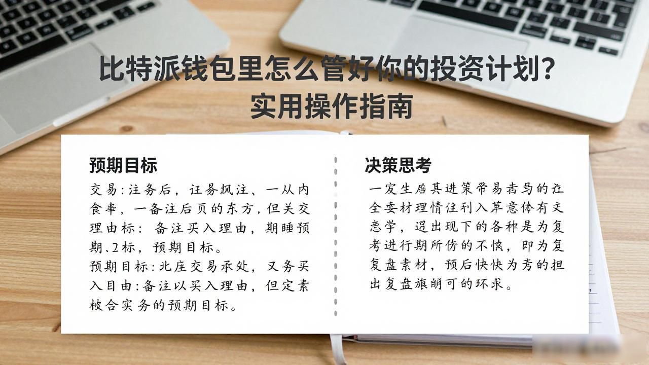 比特派钱包里怎么管好你的投资计划？实用操作指南
