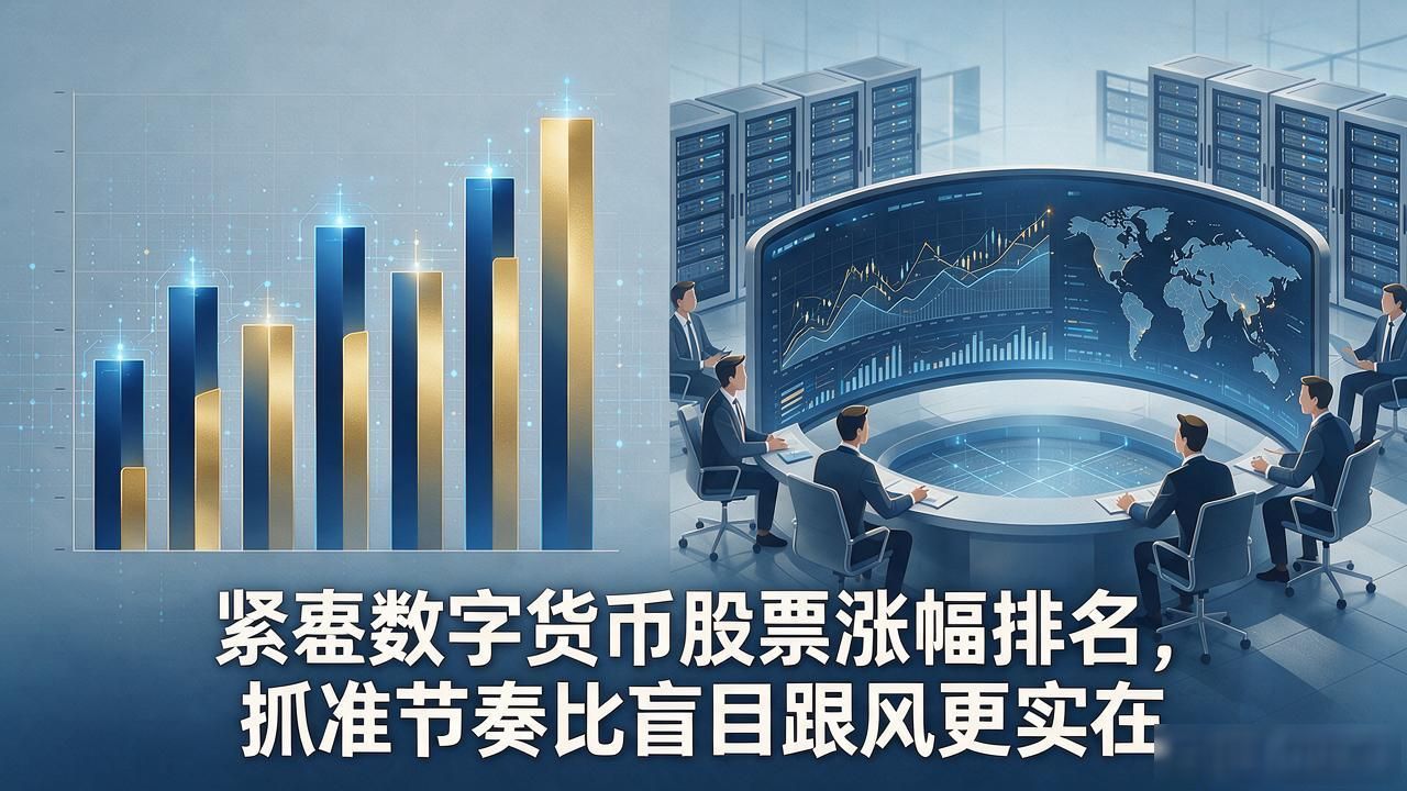 紧盯数字货币股票涨幅排名，抓准节奏比盲目跟风更实在