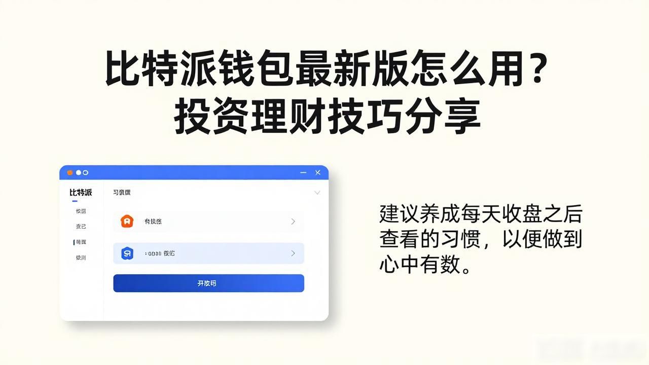比特派钱包最新版怎么用？投资理财技巧分享