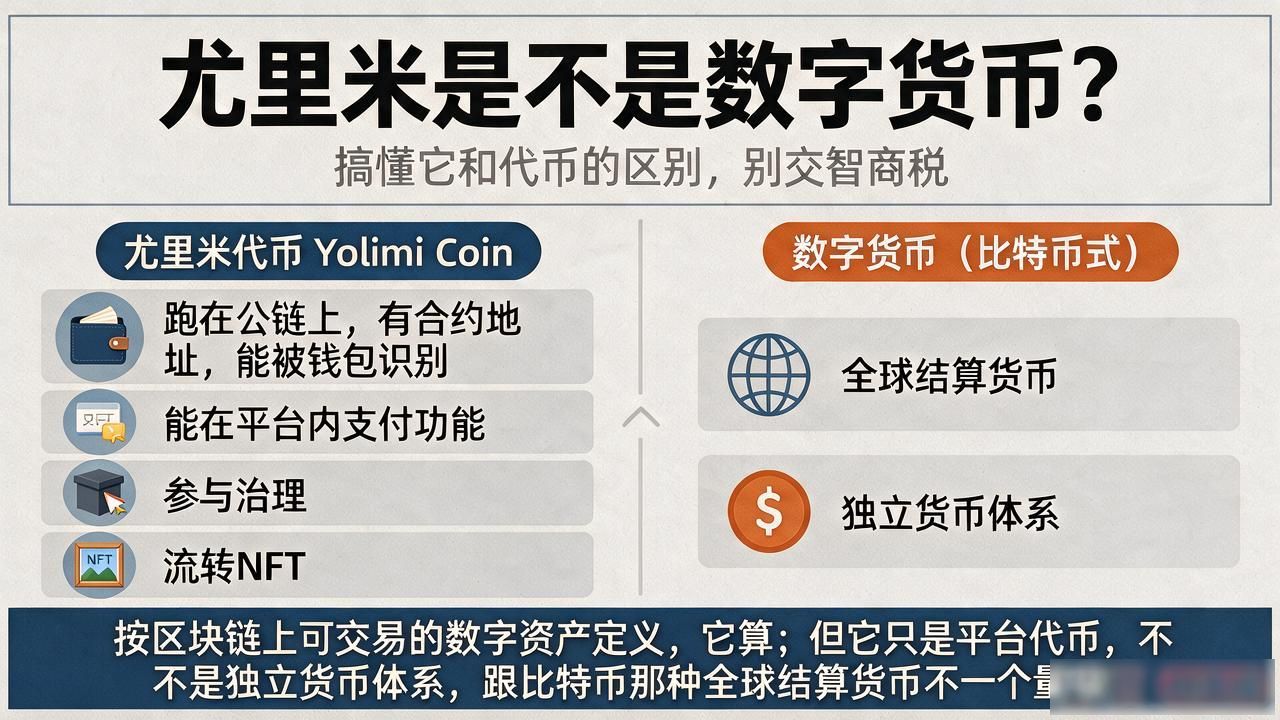 尤里米是不是数字货币？搞懂它和代币的区别，别交智商税
