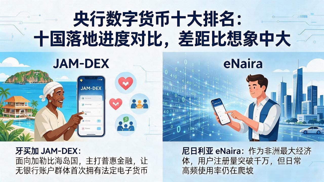 央行数字货币十大排名：十国落地进度对比，差距比想象中大