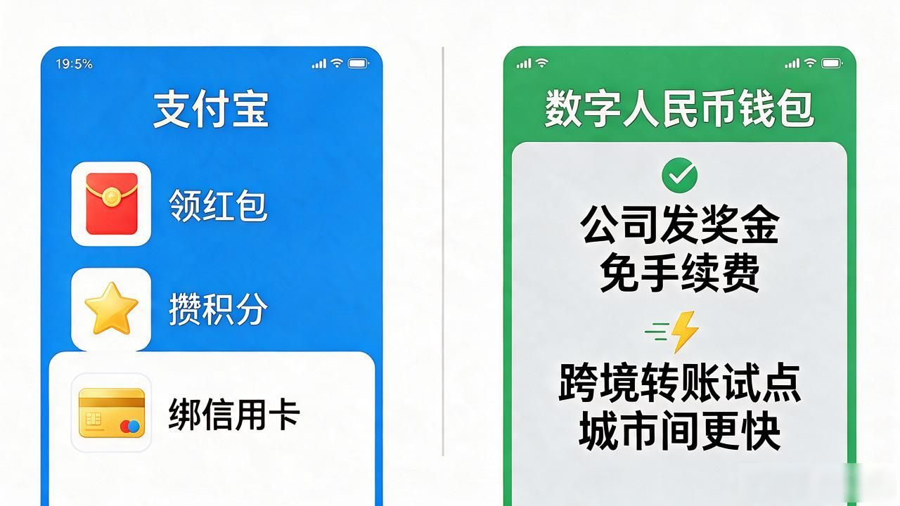 央行数字货币跟支付宝到底有啥区别，咱们普通人以后该用哪个花钱