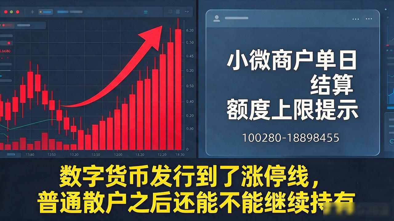 数字货币发行到了涨停线，普通散户之后还能不能继续持有