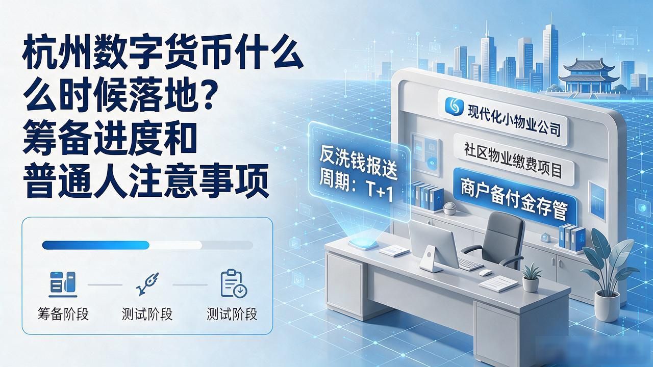 杭州数字货币什么时候落地？筹备进度和普通人注意事项