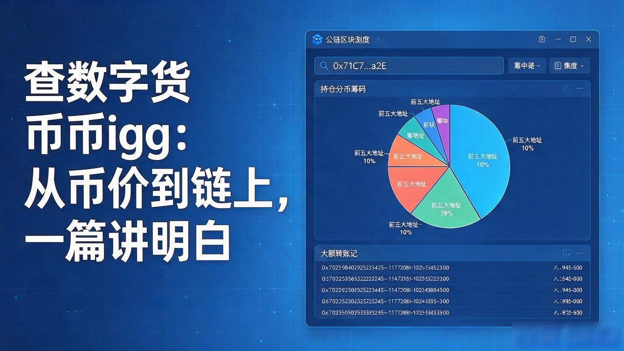 查数字货币igg：从币价到链上，一篇讲明白
