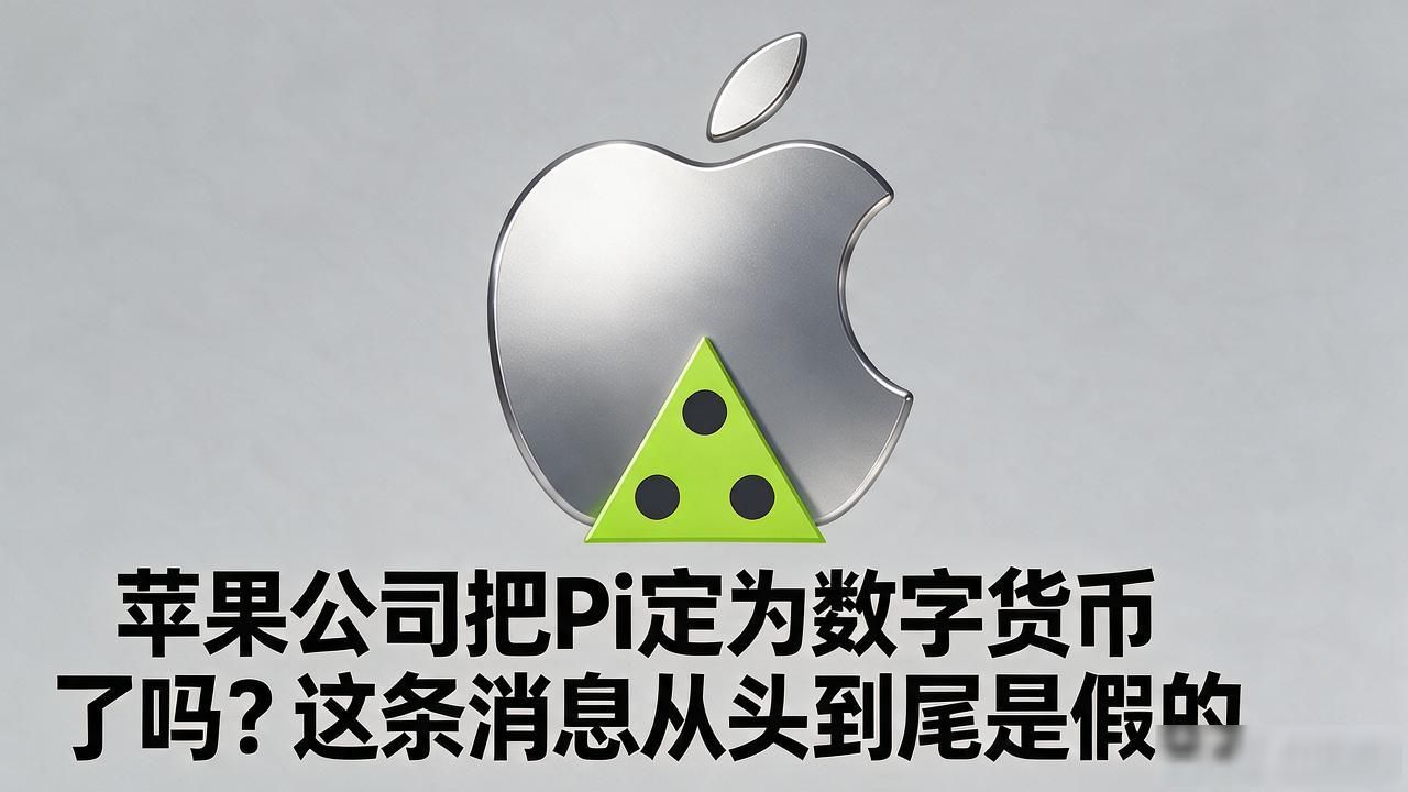 苹果公司把Pi定为数字货币了吗？这条消息从头到尾是假的