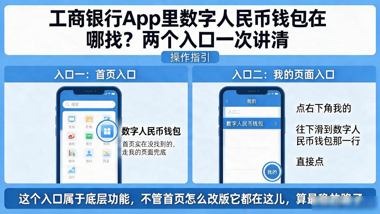 工商银行App里数字人民币钱包在哪找？两个入口一次讲清