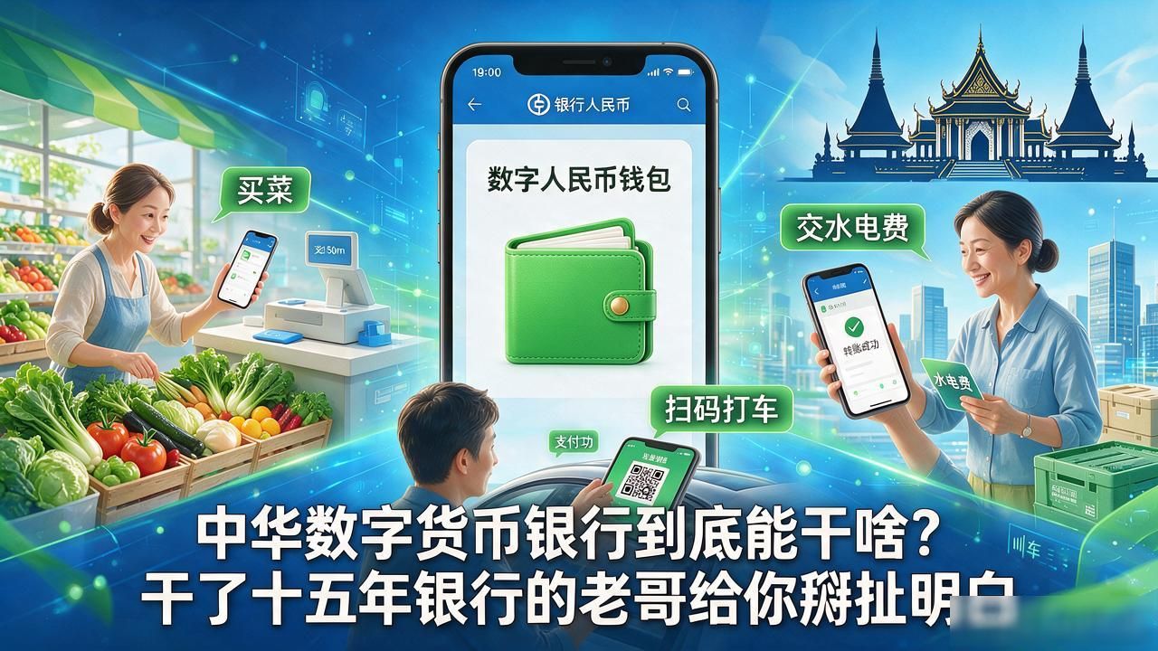中华数字货币银行到底能干啥？干了十五年银行的老哥给你掰扯明白