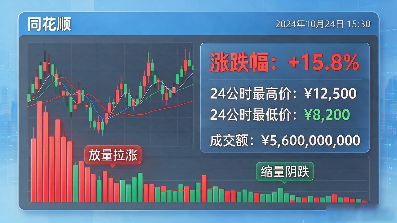 同花顺数字货币涨跌幅怎么看，新手最容易搞反的地方