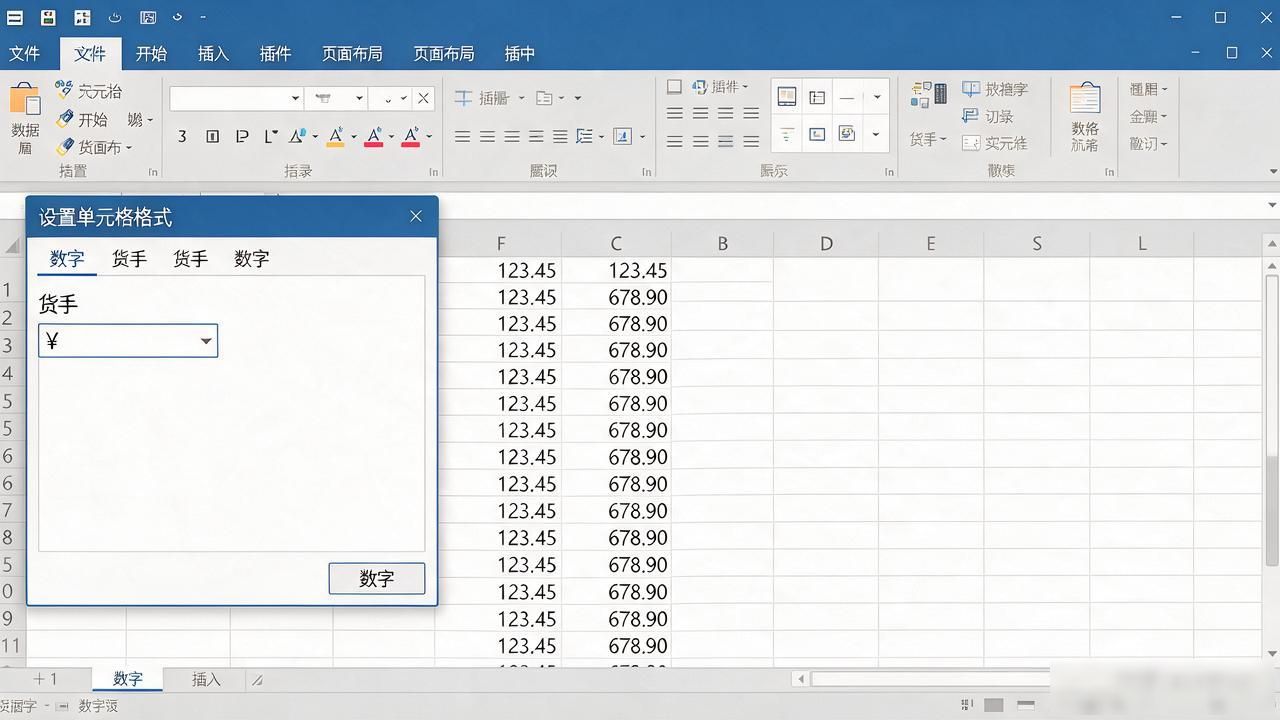 表格数字变成货币，改个格式就行，别再手动加符号了