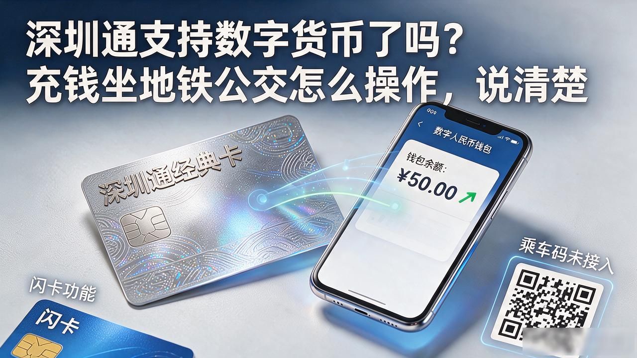 深圳通支持数字货币了吗？充钱坐地铁公交怎么操作，说清楚