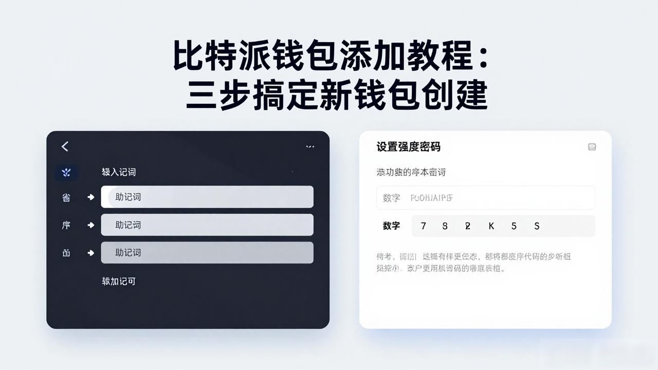 比特派钱包添加教程：三步搞定新钱包创建