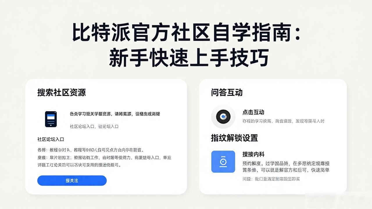 比特派官方社区自学指南：新手快速上手技巧