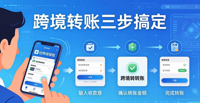 比特派官方下载后，跨境转账三步搞定