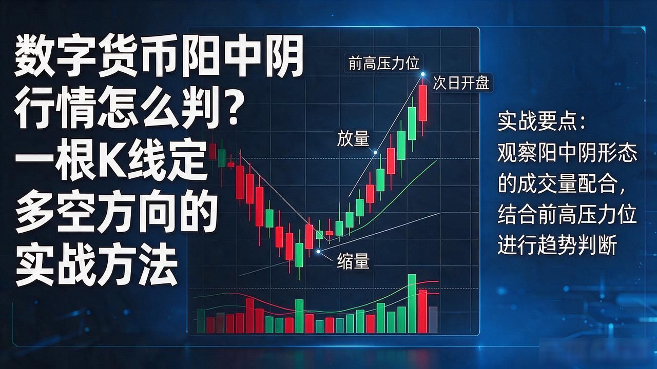 数字货币阳中阴行情怎么判？一根K线定多空方向的实战方法
