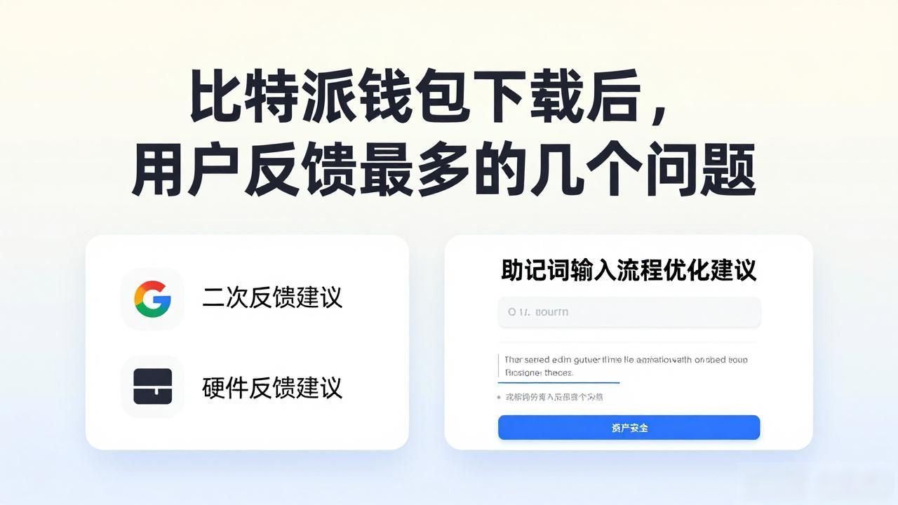 比特派钱包下载后，用户反馈最多的几个问题