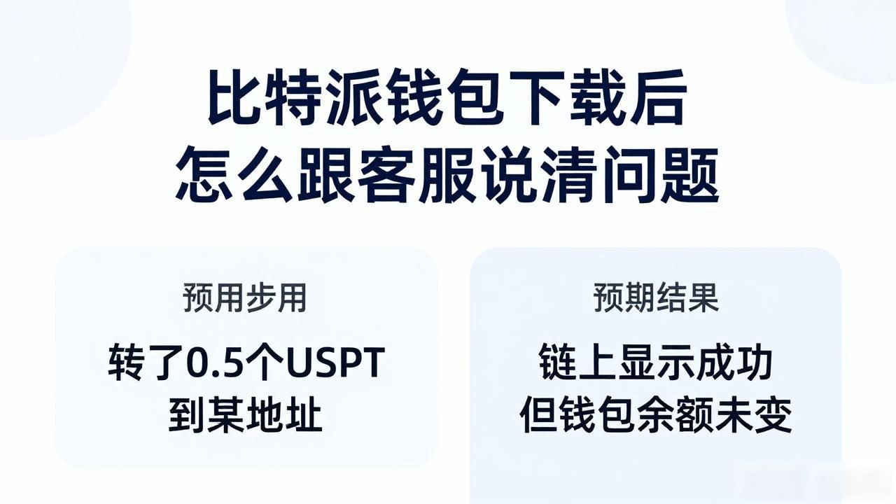 比特派钱包下载后怎么跟客服说清问题