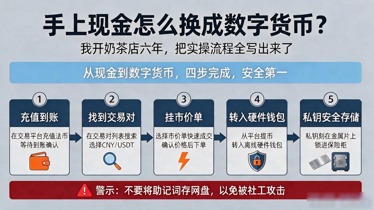 手上现金怎么换成数字货币？我开奶茶店六年，把实操流程全写出来了