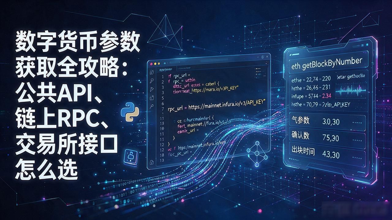 数字货币参数获取全攻略：公共API、链上RPC、交易所接口怎么选